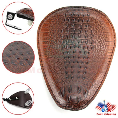 Asiento Bobber Solo para moto muelle marrón para Yamaha V Star 1300 1100 950 650 250 Foto 1 de 4