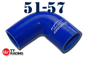 4 Ply Silicone 90 Degree Reducer Elbow Joiner Hose Pipe 51mm - 57mm 2" 2.25" - Picture 1 of 7
