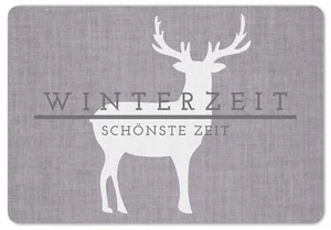 Kopie von Interluxe Fußmatte 40x60 cm - Winterzeit schönste Zeit - Natur Wald - Bild 1 von 3