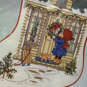 Needle Treasures Christmas Stocking Kit 02886 Counted Cross Stitch Unopened Vtg - Picture 1 of 10