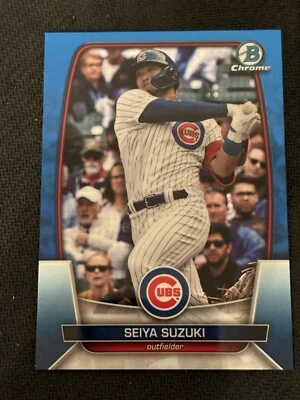 2023 Bowman Chrome Seiya Suzuki Blue Parallel Color Match /150 - Image 1 of 2