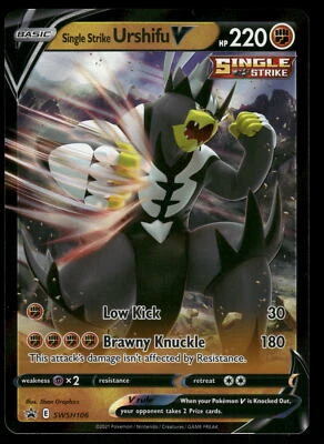 Single Strike Urshifu V NM SWSH106 SWSH: Sword & Shield Promo Cards Pokemon Card - Image 1 of 2