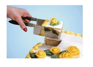 Square Cake Cutter Server For Easily Cutting And Serving, Random Handle Designs - Picture 1 of 1