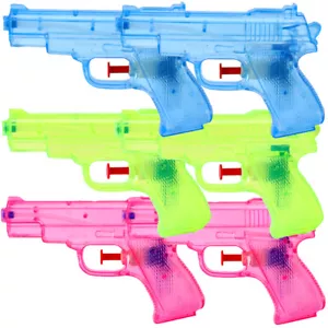 6 Stück Wasserpistolen Spritzpistolen Set 10 cm Kindergeburtstag Party Mitgebsel - Bild 1 von 7
