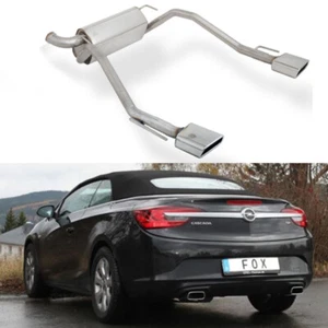Endschalldämpfer Edelstahl Fox re/li Trapez Opel Cascada 1.4l 1.6l ab Bj. 2013 - Afbeelding 1 van 7