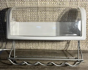 GE Refrigerator Dairy Bin With Lid Rack & Mounting Bracket # 200D4738P001 - Picture 1 of 14