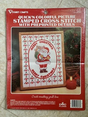 复古 VOGART CRAFTS 圣诞老人加压十字绣套件 #2971F — 第 1/4 张图片