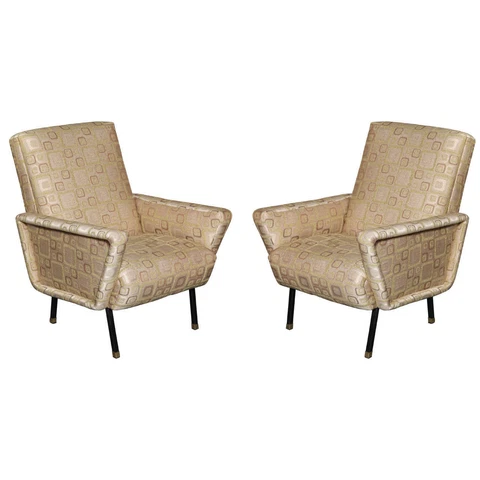 Pair of Mid-Century Modern Armchairs, Italy, 1960 Cover