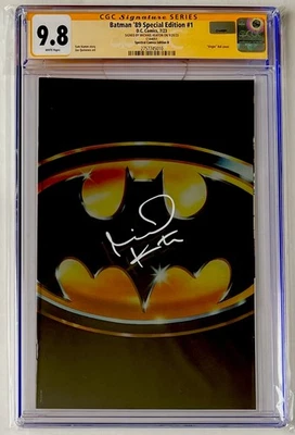 BATMAN 89 EDICIÓN ESPECIAL #1 CGC SS 9.8 • FIRMADO MICHAEL KEATON • VARIANTE FOIL Foto 1 de 4