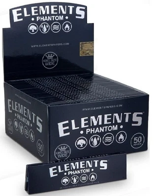 ¡Nuevo! Papel de liar Elements tamaño king ancho Phantom fenomenalmente delgado - caja completa Foto 1 de 4