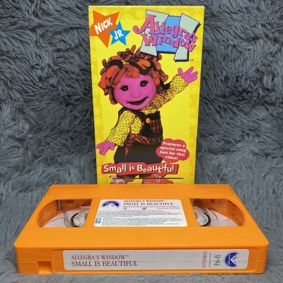 Allegra's Window: Small Is Beautiful VHS Tape 1995 Nick Jr. Orange Tape Cartoon Foto 1 de 4