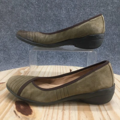 Naturalizer Shoes Womens 8.5 M N5 Novel Pump Brown Leather Slip On Wedge - Image 1 of 4