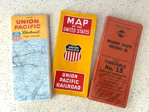 Union Pacific Railroad Public Passenger Timetable, System Map + MoPac No.15 - Picture 1 of 2
