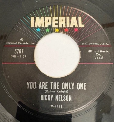 RICKY NELSON {Pop Rock 45} YOU ARE THE ONLY ONE / MILK COW BLUES  ♫hear Foto 1 de 2