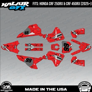 Kalair GFX Graphics Kit for Honda CRF250RX CRF450RX (2025+) Predator - Red - Picture 1 of 4