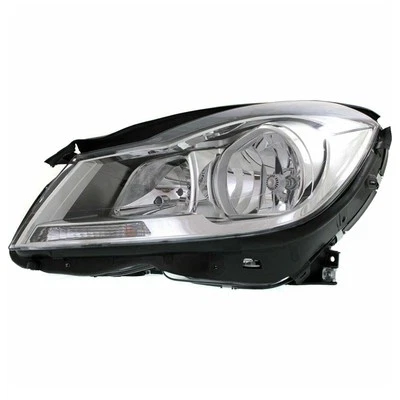 For 12-14 Benz C-Class Halogen Headlight Headlamp Chrome Bezel w/Bulb Left Side Foto 1 de 4
