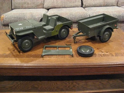1964 GI Joe Vintage Hasbro 12” Late Issue 5 Star Jeep & Trailer - Image 1 of 4