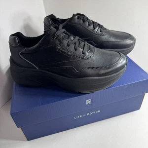 Rockport Prowalker Next Womens 9 M Black Leather Walking Comfort Shoe CI9286 - Picture 1 of 10