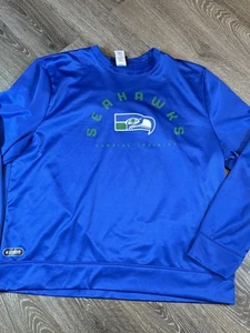 NFL Combine Authentic Seattle Seahawks Retro Logo Crew Neck Sweatshirt Herren 2XL - Bild 1 von 7