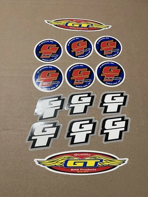 Vtg Original GT BMX PRODUCTS SINCE 1973 STICKERS Wings Old School Decal Bike NOS - Image 1 of 3