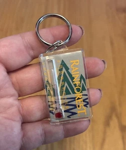 Vintage Rainforest Rain Forest Keychain Thermometer Key Chain Souvenir Travel - Picture 1 of 2