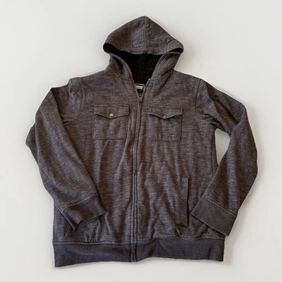 Urban Pipeline Niños’ XL Gris Cremallera Completa Sudadera con Capucha Forrada de Piel Sintética Foto 1 de 4