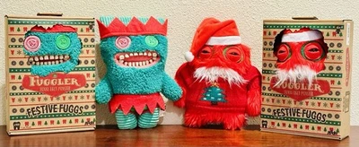 Fuggler Festive Fuggs Papai Noel e Elfo Natal Fugglers Funny Ugly Monsters NOVO! - Imagem 1 de 4