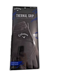 Callaway Thermal Grip Women's Golf Gloves Pair Size M New Black   B8  G980 - Picture 1 of 9