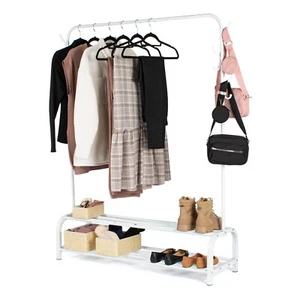 Heavy Duty Clothes Rail Rack Garment Hanging Display Stand Shoe Storage Shelves - Picture 1 of 11