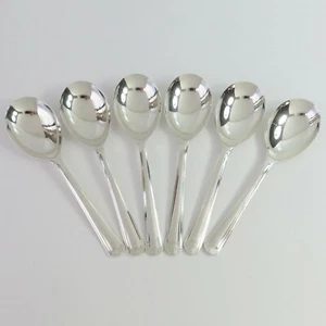 Vintage Grosvenor Delphic Silverplate Fruit/Sweet Dessert Spoons Set of 6 Floral - Picture 1 of 5