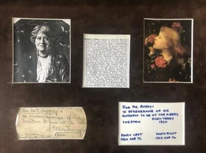 Ellen Terry- 1920 Signature Matted - Imagen 1 de 1