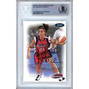 2000 Skybox Dominion WNBA #21 Jennifer Rizzotti Signed Card AUTO Beckett Comets - Picture 1 of 6