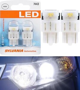 Sylvania Premium LED Light 7443 White 6000K Two Bulbs Front Turn Signal Lamp Fit