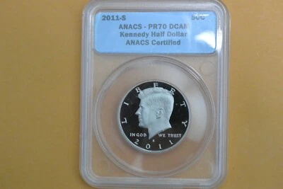 2011 S CLAD Kennedy JFK Half Dollar Proof ANACS PR70DCAM - Image 1 of 4
