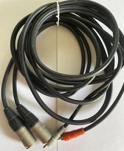 9ft. 2-XLR 3C Male to 2-RCA Male Stereo Audio Cable XR-A220B - Picture 1 of 4
