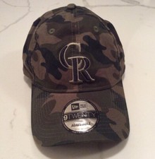 Colorado Rockies Baseball Camoflage Hat Adjustable One Size Fits Most 9twenty  