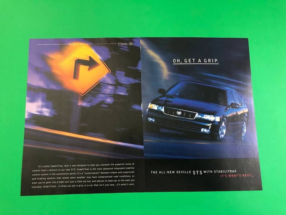 1998 CADILLAC SEVILLE STS VINTAGE ORIGINAL PRINT AD ADVERTISEMENT 2 PAGE - Image 1 of 1