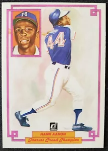 1984 Hank Aaron Atlanta Braves Donruss Grand Champion MLB Big Card #8 - Picture 1 of 2