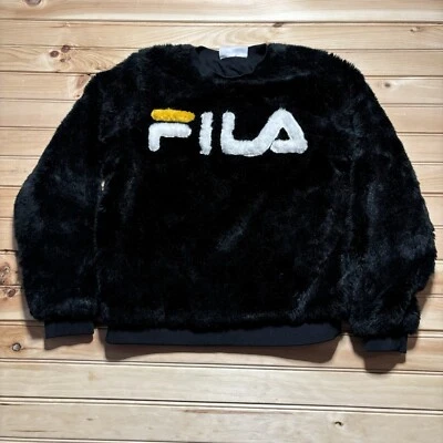 Sudadera Fila Emmeline de piel sintética negra Soellout para mujer talla pequeña pulóver Foto 1 de 4