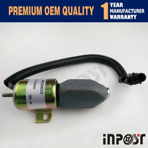 Free Fast Shipping, 24V Fuel Stop Shutoff Solenoid 332/J5060 For JCB JS130 JS160 - Picture 1 of 2