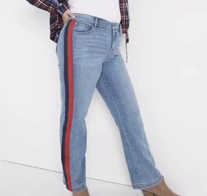 Layne Bryant Signature Fit Relaxed Straight Jean With Side Stripe Size 20 NWT - Picture 1 of 19