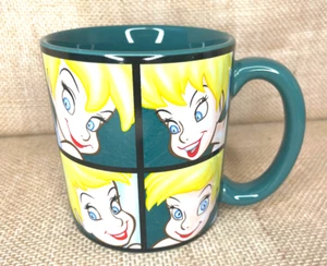 Disney Store Tinker Bell Mood Faces Jumbo Coffee Cup Mug Fairies Tea 16oz Green  - Picture 1 of 4