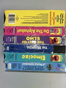 7 Lot VHS Sesame Street Do The Alphabet Hospital Elmocize Musical Golden Book - Picture 1 of 16