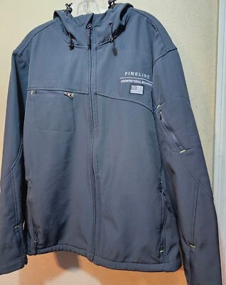 Fine Line  Port Authority  Soft Shell  Fleece Jacket Architetural Men's Size L - Image 1 of 4