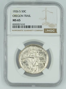 1926-S NGC MS65 Oregon Trail Blast White - Picture 1 of 3