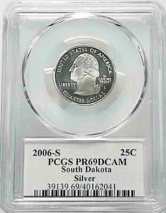2006 S 25C Silver State Quarter South Dakota Proof PR69 DCAM PCGS - Picture 1 of 2