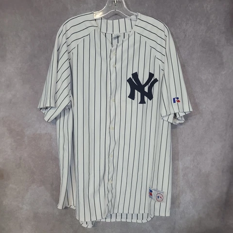Vintage 90s Russell New York Yankees Alex Rodriguez 13 Pinstripe Jersey Mens 2XL Cover
