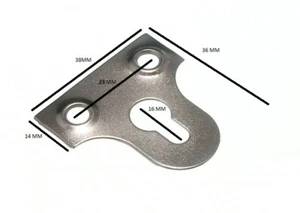 Picture Mirror Hanging Round Glass Plate Chromed Slotted 38mm Pack 20 - Picture 1 of 1