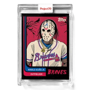 2021 TOPPS PROJECT 70 459 RONALD ACUNA JR JEFF STAPLE ATLANTA BRAVES FRIDAY 13TH - Picture 1 of 4