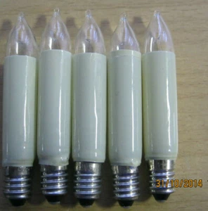 5 candele a gambo 23 V,100 mm candele a gambo SK, 3 WATT, E10, arco girevole Volt - Foto 1 di 1
